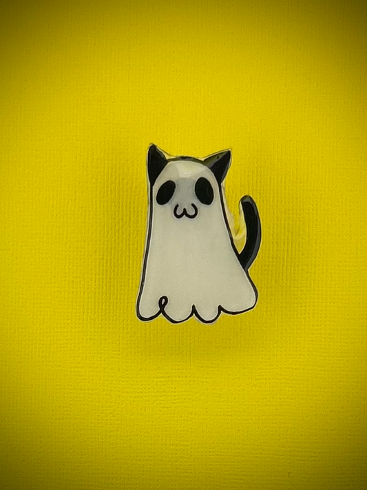 Ghost Cat Pin