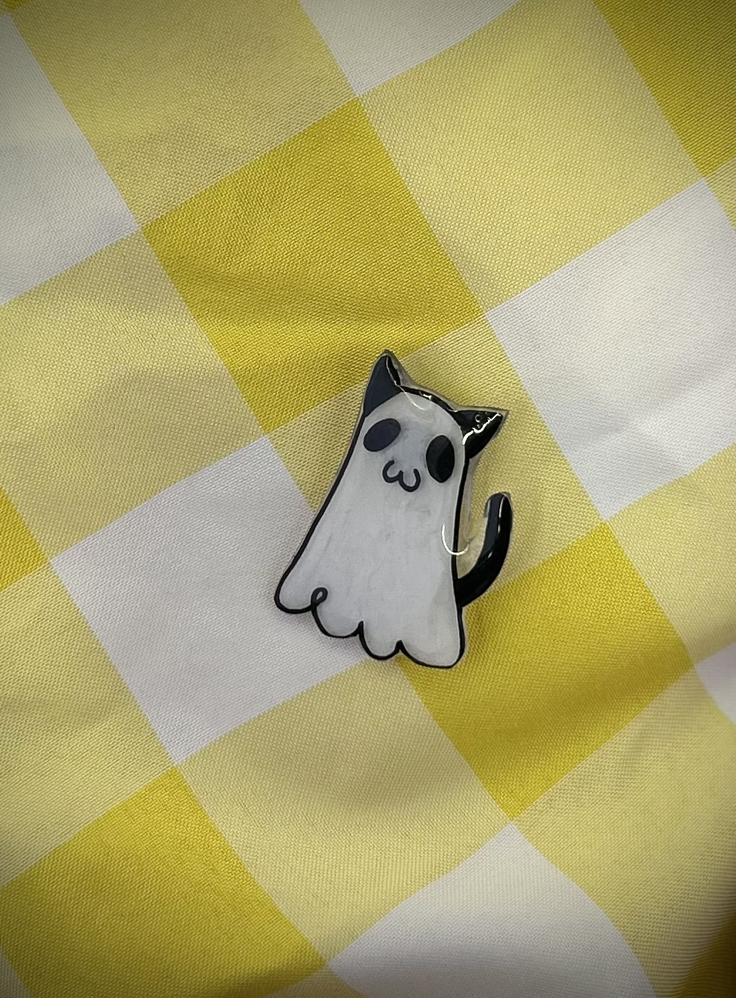 Ghost Cat Pin