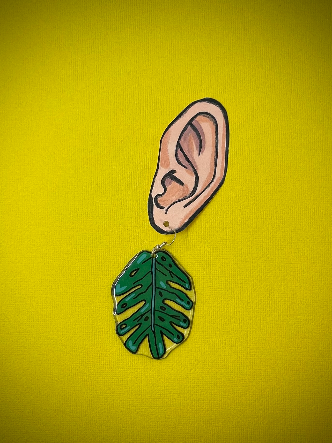 Monstera Leaf Earrings