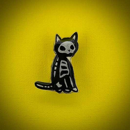 Skelly Cat Pin