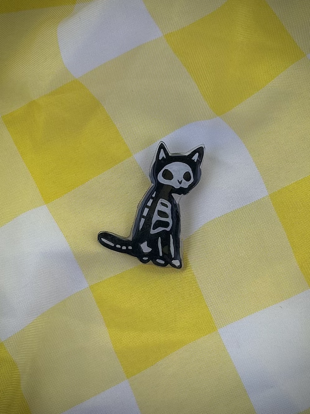 Skelly Cat Pin