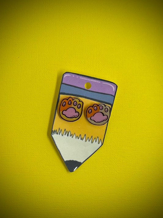 Cat Paw Stud Earrings