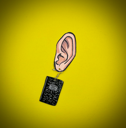 Pencil and Composition Book Earrings