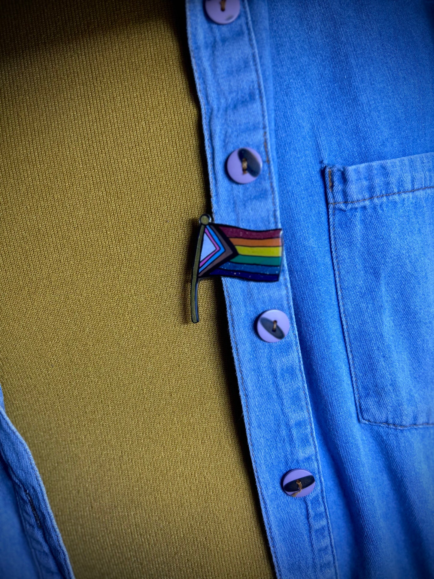 Progress Pride Flag Pin