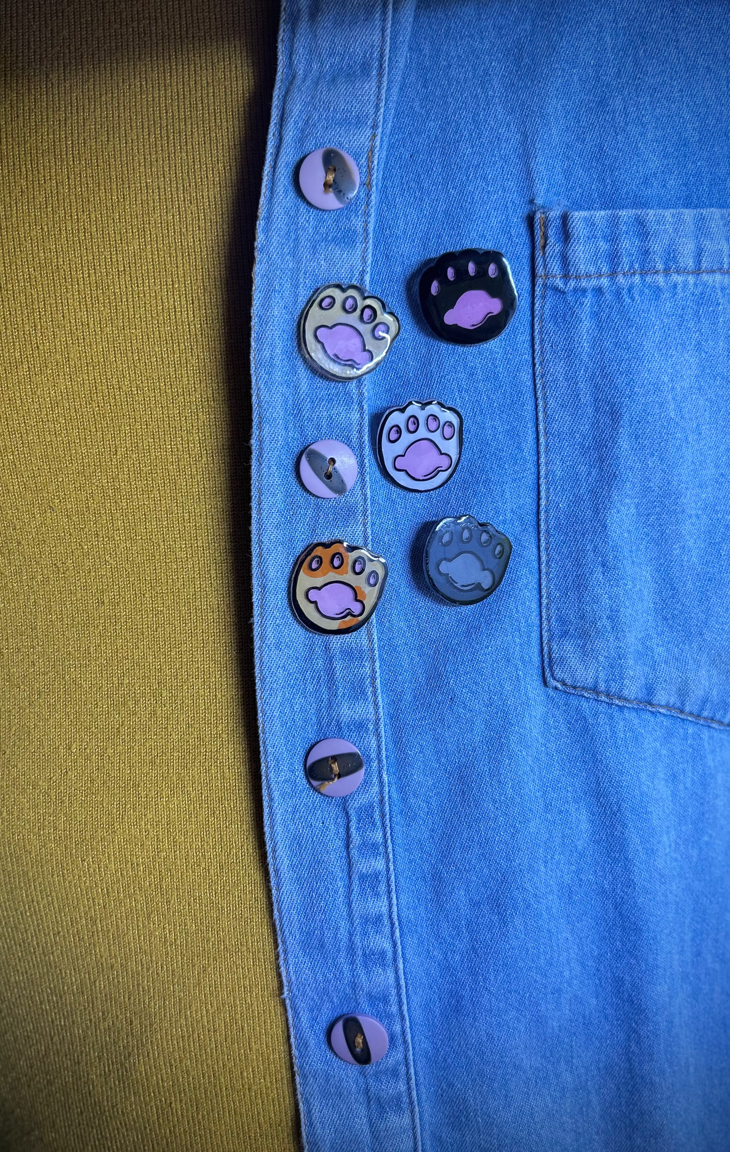 Cat Paw Pins