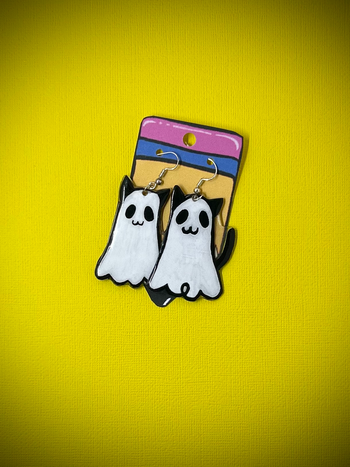 Ghost Cat Earrings