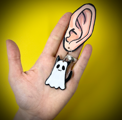 Ghost Cat Earrings