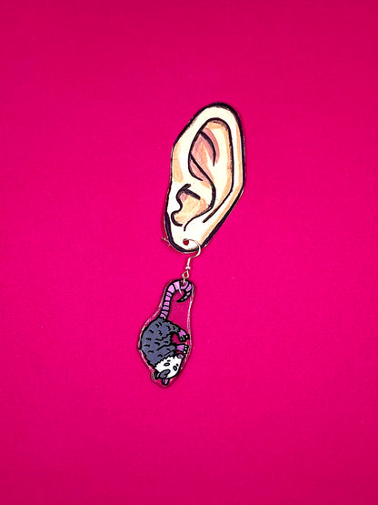 Opossum Earrings