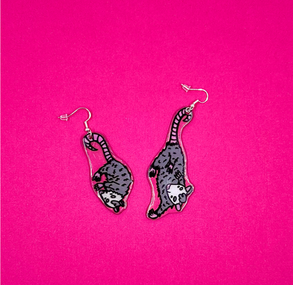 Opossum Earrings