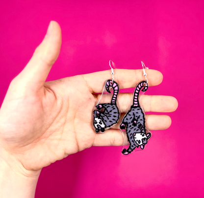 Opossum Earrings