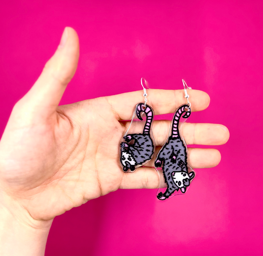 Opossum Earrings