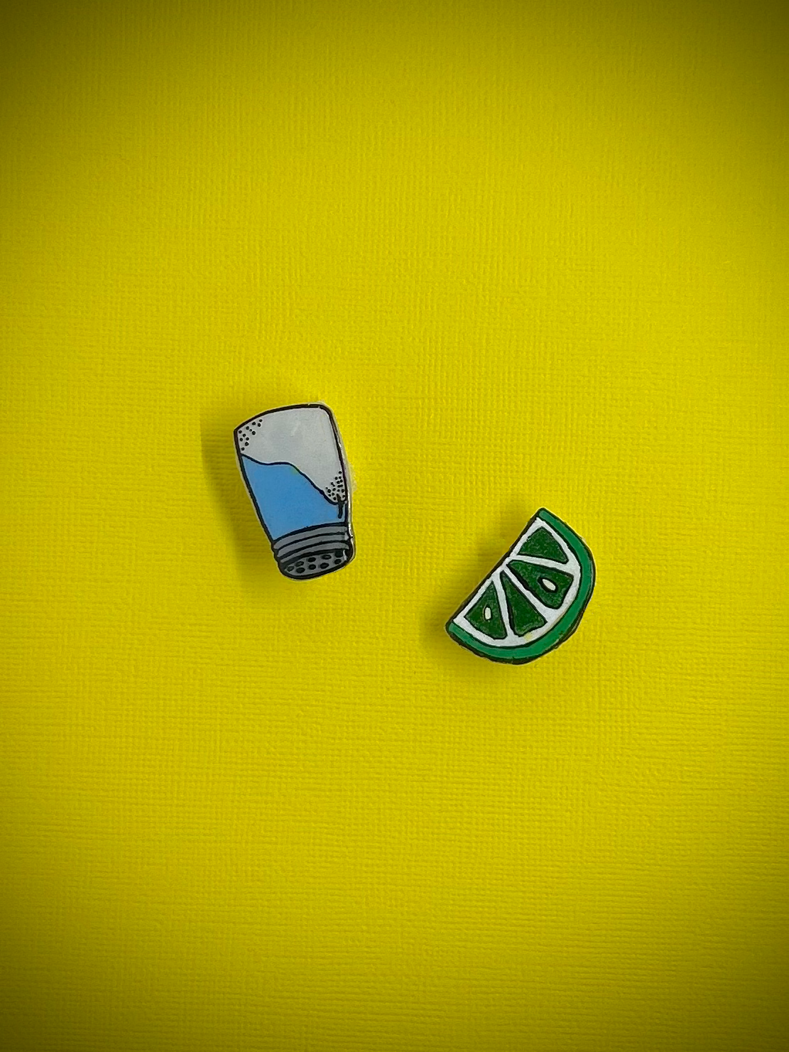 Salt and Lime Stud Earrings