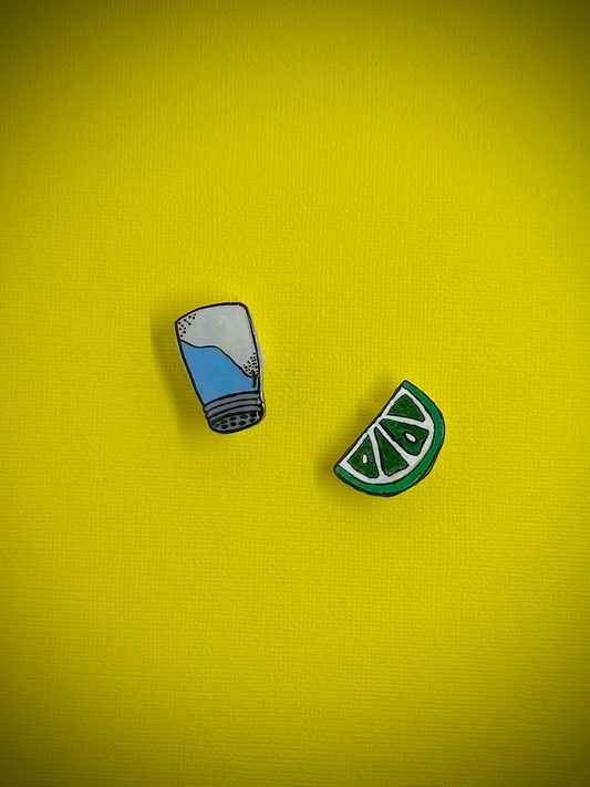 Salt and Lime Stud Earrings