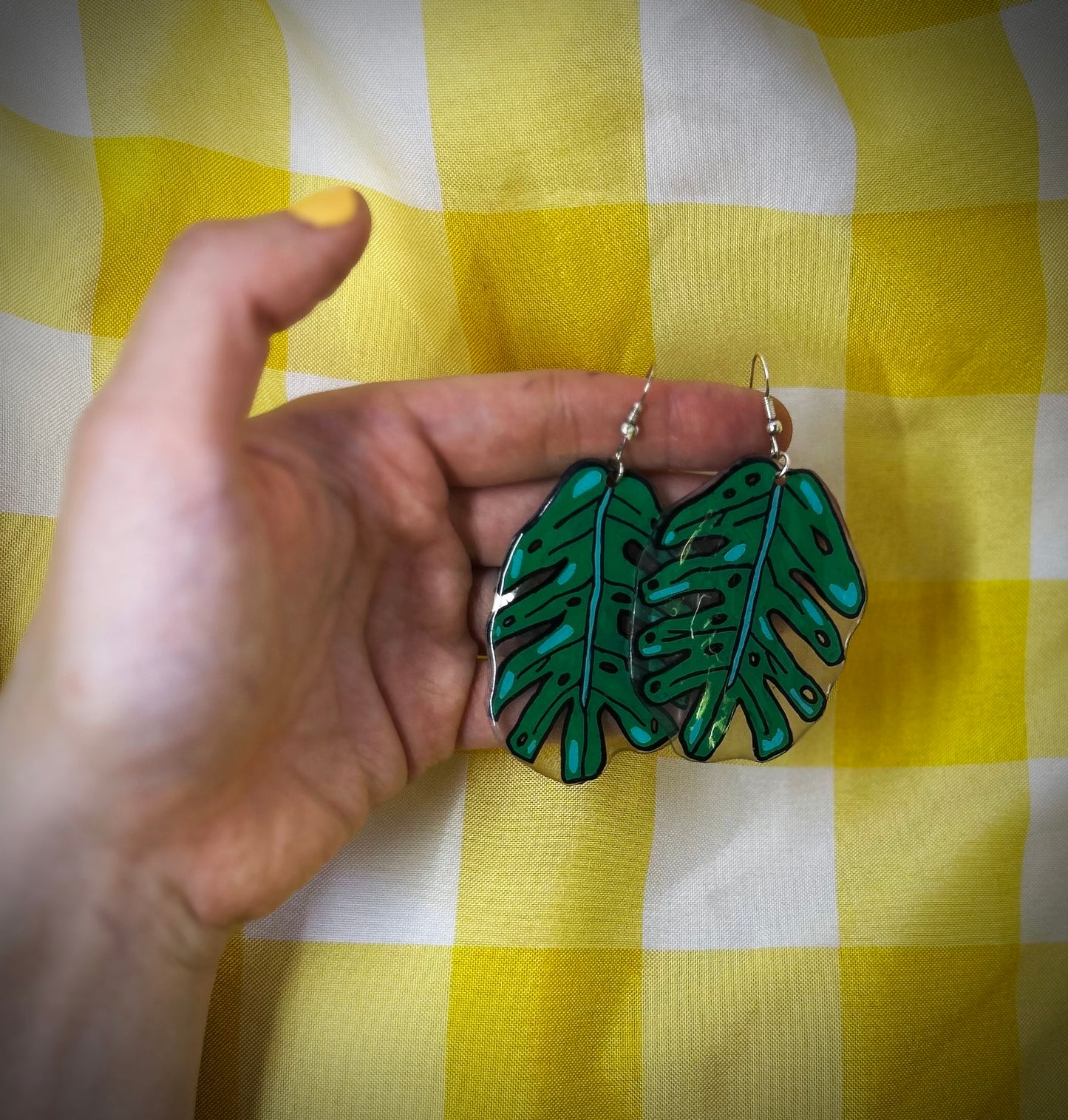 Monstera Leaf Earrings