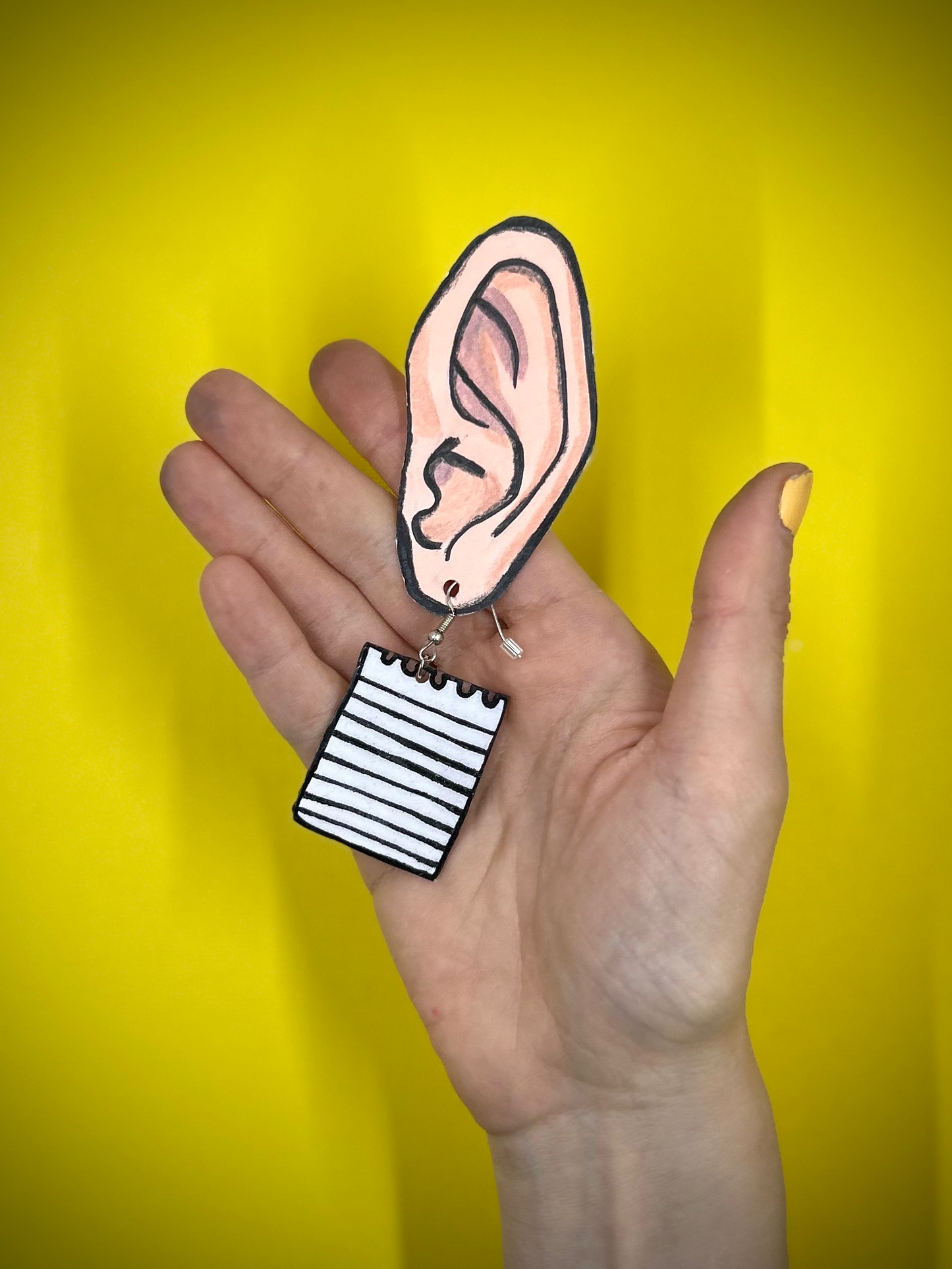 Pencil and Paper Earrings