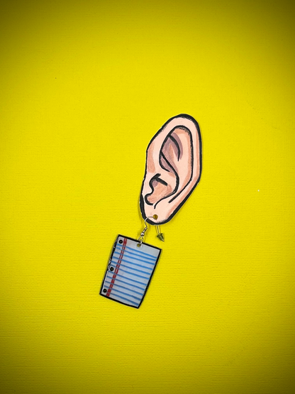 Pencil and Paper Earrings