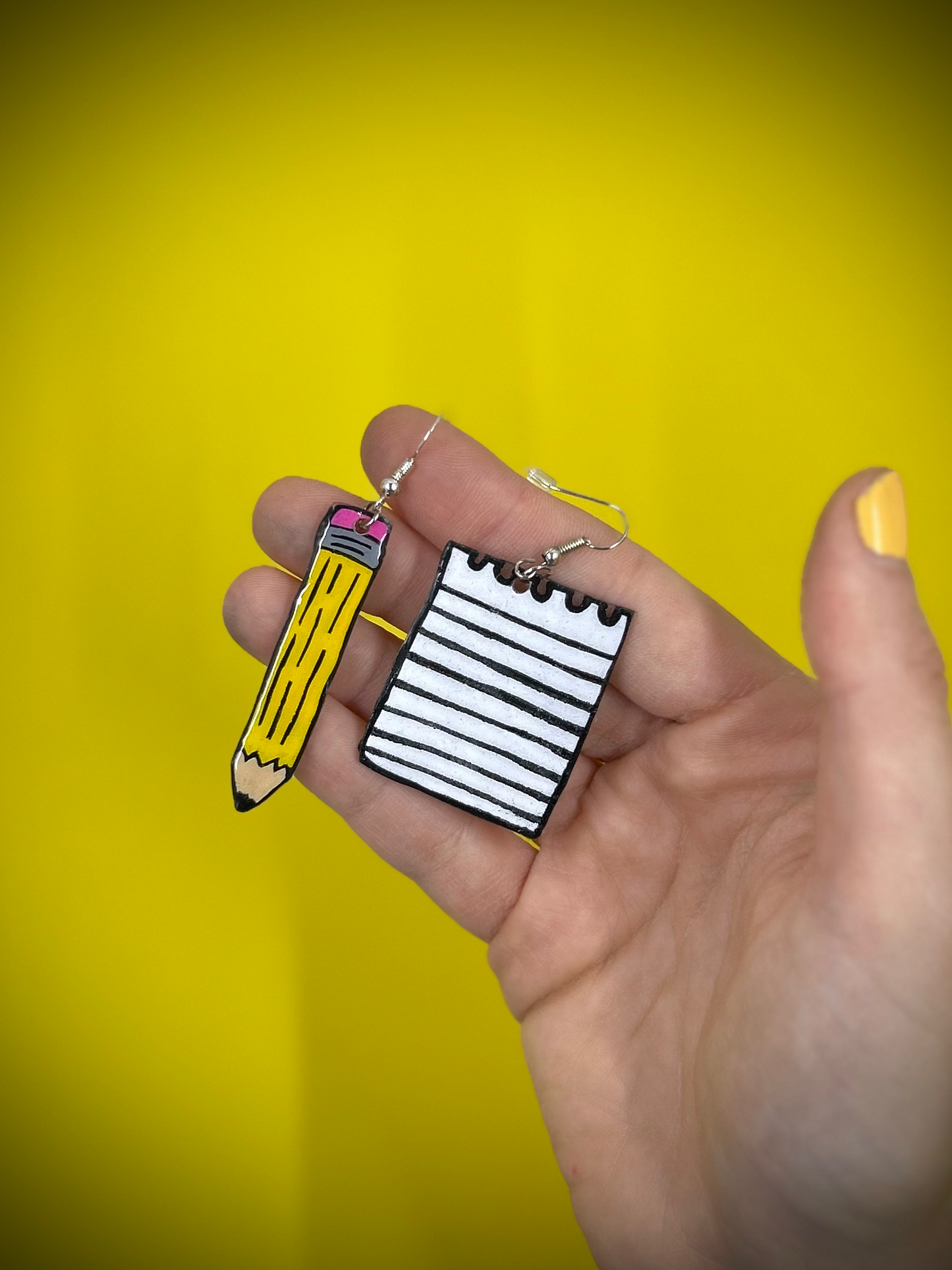 Pencil and Paper Earrings