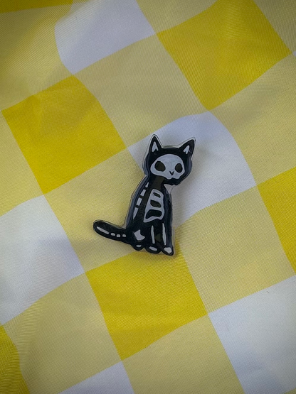 Skelly Cat Pin