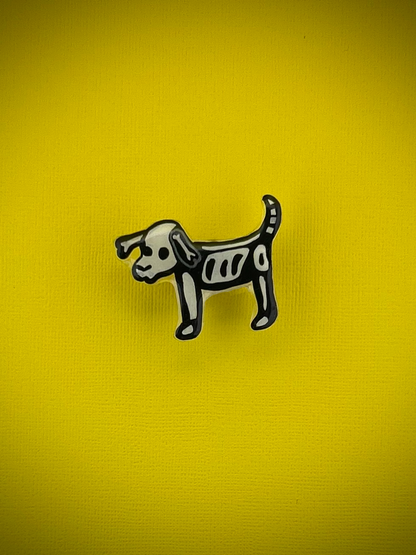 Skelly Dog Pin