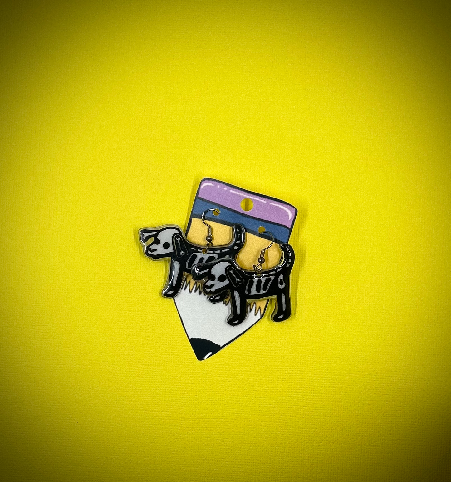 Skelly Dog Earrings
