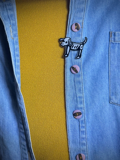 Skelly Dog Pin