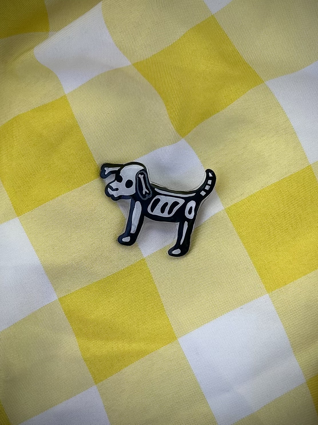 Skelly Dog Pin