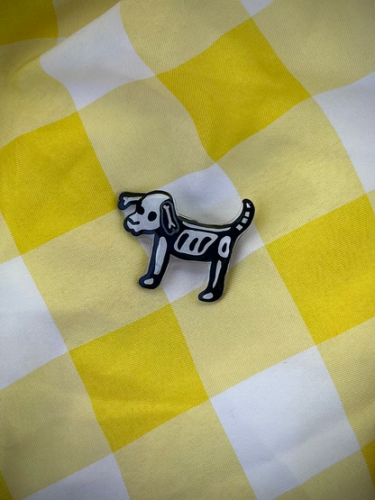 Skelly Dog Pin