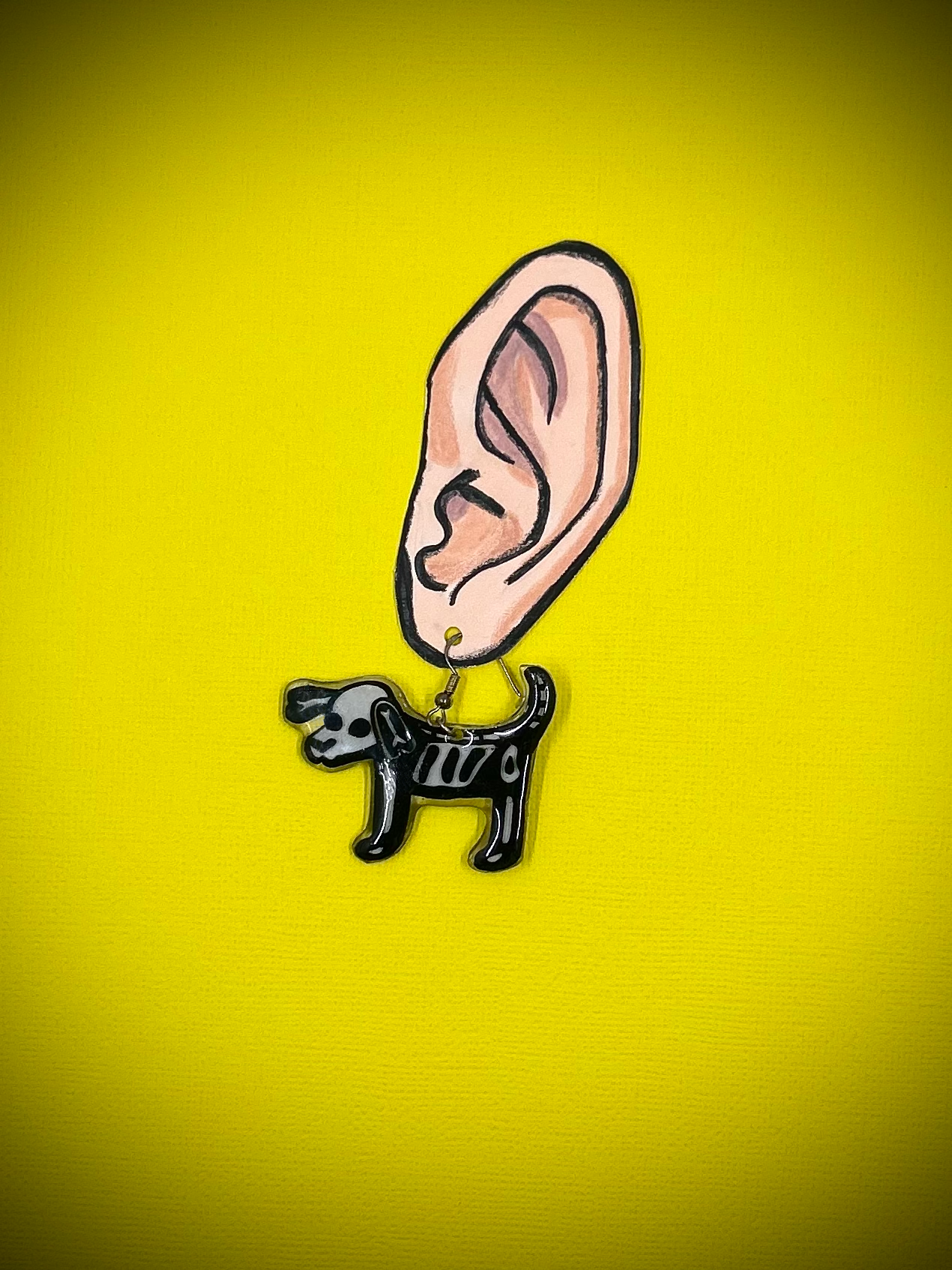 Skelly Dog Earrings