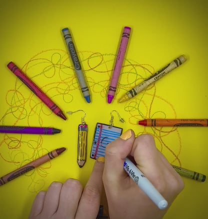 Pencil and Paper Earrings